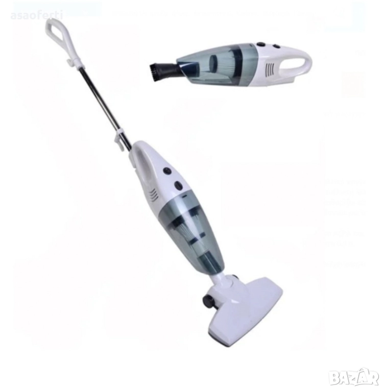 🧹 Безжична Прахосмукачка 2 в 1 – Вертикална и Ръчна (600W, 0.6L) – Лека и Мощна, снимка 1