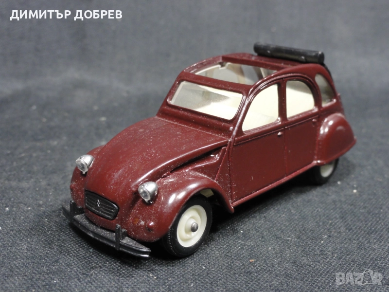 1/43 СТАРА РЕТРО МЕТАЛНА КОЛИЧКА МАЩАБЕН МОДЕЛ CITROEN 2CV VEREM FRANCE, снимка 1