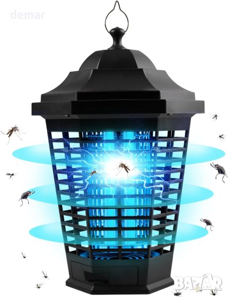 Mosquito Zapper Електрическа лампа за унищожаване на комари,13W 4200V UV лампа без токсични химикали, снимка 1