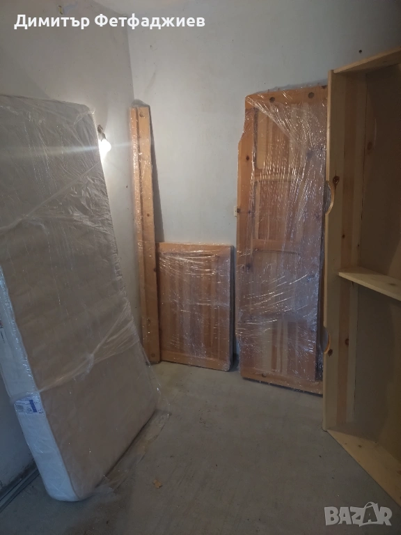 Единично легло - масив, снимка 1