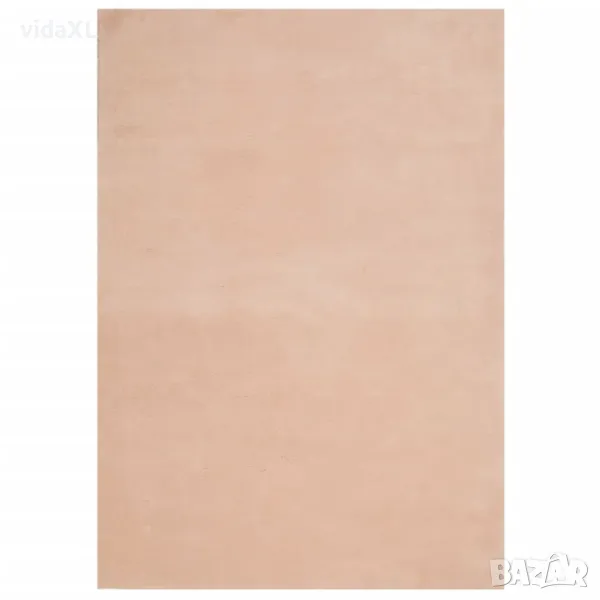 vidaXL Килим HUARTE с къс косъм, мек и миещ се, руж, 140x200 см（SKU:375153）, снимка 1