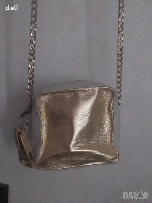 MAX MARA ( IBLUES) Златна Кожена чанта , снимка 1