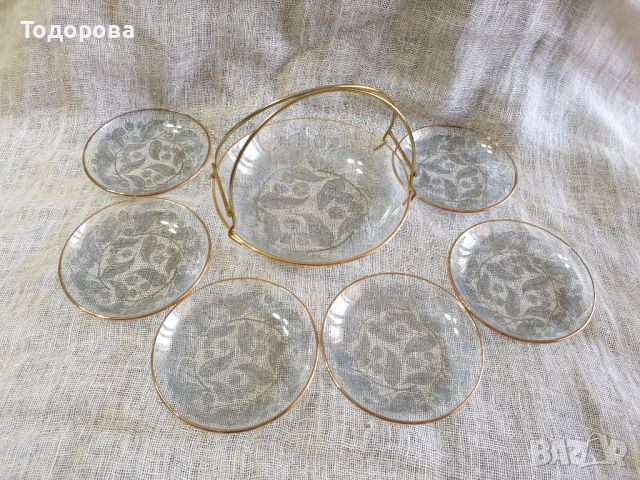 Руски стъклен комплект "Лакомка" , снимка 9 - Сервизи - 45263277