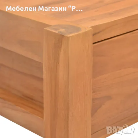 Бюро с 2 чекмеджета, 100x40x75 см, рециклирано тиково дърво, снимка 9 - Бюра - 47136783