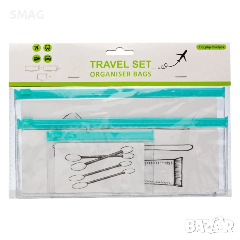 Туристически комплект несесери в тюркоазено – 3 бр._1191794, снимка 3 - Други - 52328089