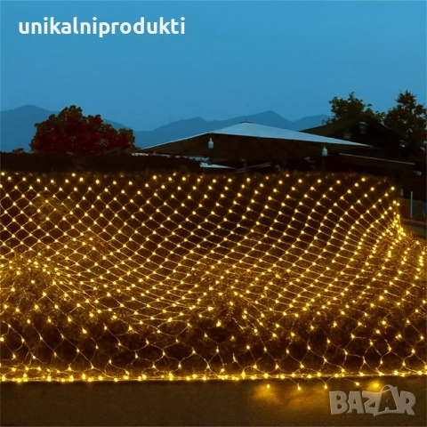 Професионална външна коледна LED мрежа с 800 диода 6м х 3м