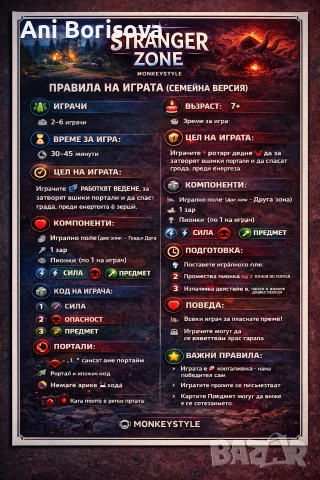 Семейна настолна игра STRANGER ZONE – 2–6 играчи, снимка 2 - Игри и пъзели - 53074638