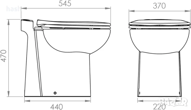 SANIPRO - Вградена тоалетна чиния Turboflush - ,с вградена резачка 500 W, снимка 6 - Други стоки за дома - 50656249