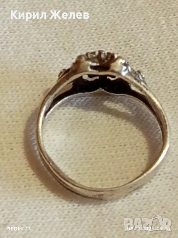 Сребърен пръстен с флорален мотив стил и елегантност 51138, снимка 5 - Пръстени - 52686020