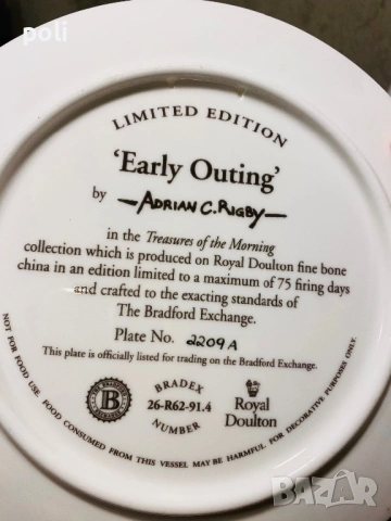 декоративна порцеланова чиния , снимка 3 - Декорация за дома - 53857650