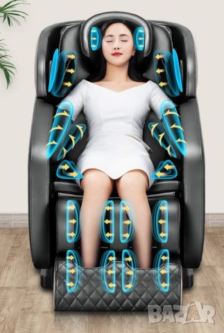 Иновативен, луксозен масажен стол с LCD дисплей; Размер в стоящ размер, снимка 10 - Масажори - 46429576