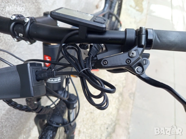 27.5 цола електрически алуминиев велосипед с 21 скорости усилени капли амортисьори предни като нов , снимка 6 - Велосипеди - 53372967