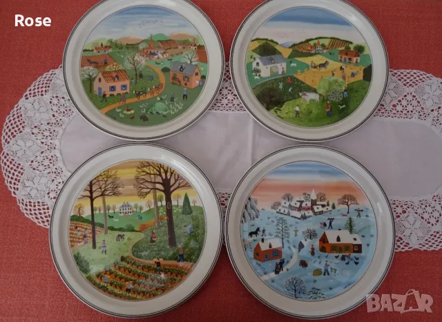 Villeroy и Boch, колекционерски чинии четири сезона NAIF 