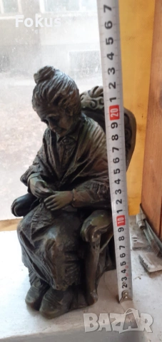 Статуетка фигура на възрастна китайка - материал камък паста, снимка 7 - Антикварни и старинни предмети - 53422261