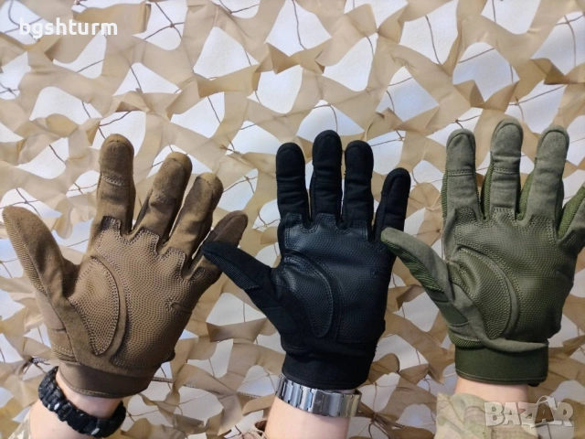 Немски Тактически Ръкавици TP1 Anton Blöchl – Подсилени (Черен/Койот/Олива), снимка 2 - Ръкавици - 53419688
