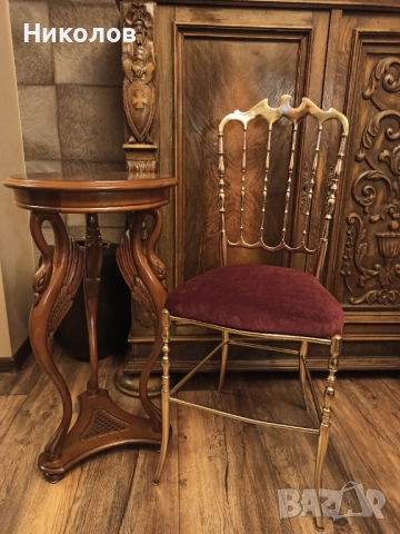 Месингов стол Chiavari, снимка 7 - Антикварни и старинни предмети - 52573803
