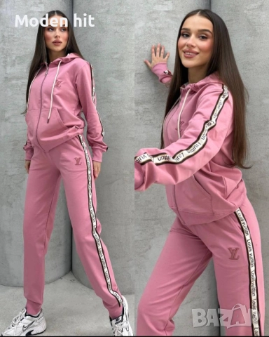 Louis Vuitton дамски екипи /суичер и долнище/ висок клас реплика, снимка 6 - Спортни екипи - 51670066