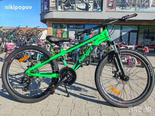 PASSATI Алуминиев велосипед 24" NINJA зелен, снимка 11 - Велосипеди - 53830694