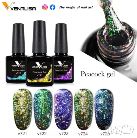 Venalisa Uv&Led гел лак Peacock 
