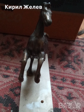 Бронзова фигурка на кон 53653, снимка 12 - Антикварни и старинни предмети - 53392797