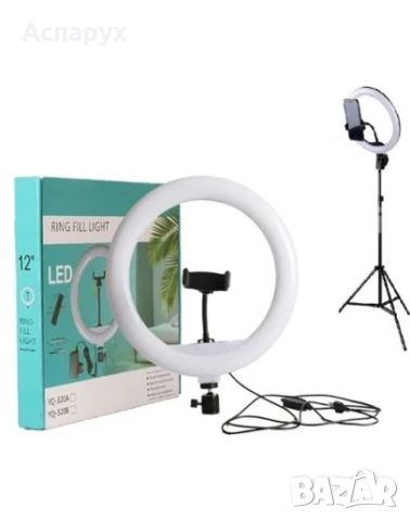 LED селфи ринг лампа 12“ Ring Fill Light за снимки и видео, снимка 4 - Светкавици, студийно осветление - 45141149