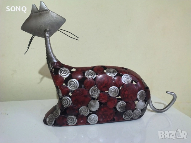 Страхотна Метална Пластика-Котка, снимка 5 - Колекции - 52510765