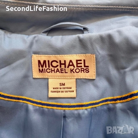 Дамско Светлосиньо яке Michael Kors размер S/M, есенно-пролетно, снимка 2 - Якета - 52859008