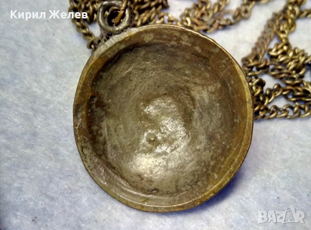 Стар ЕТНО АРТ БРОНЗОВ МЕДАЛЬОН с БРОНЗИРАНА СТОМАНЕНА ВЕРИЖКА , снимка 9 - Антикварни и старинни предмети - 51265048