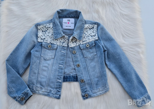 Детско дънково яке 9-10 години