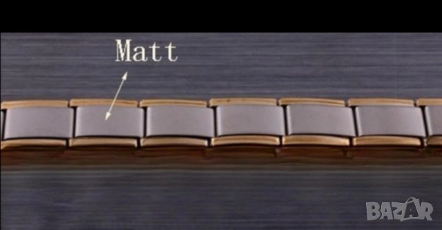 Златиста гривна МЕРКАТОР от титан с германиеви камъни 25 лв., снимка 2 - Гривни - 51785844