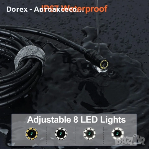 Професионален eндоскоп бороскоп камера с 2.4" дисплей с 2м / 5м кабел., снимка 4 - Аксесоари и консумативи - 53618370