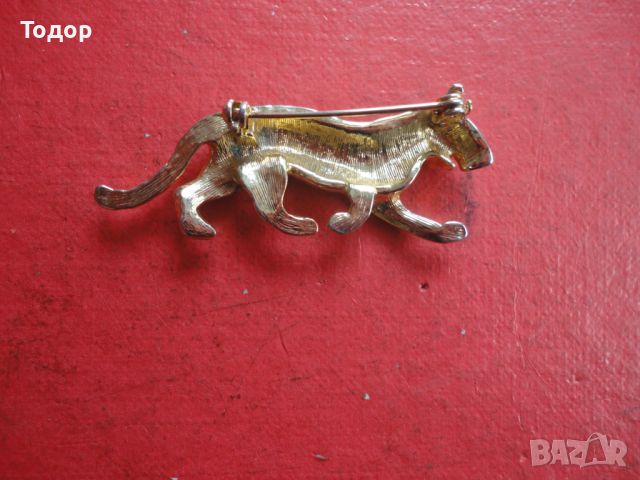 Позлатена брошка тигър пантера , снимка 3 - Други - 46407806