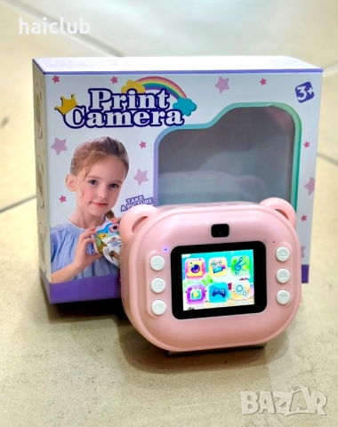 Детски фотоапарат с принтер Стич,Лабубу,Капибара/Camera print, снимка 8 - Фотоапарати - 52517401