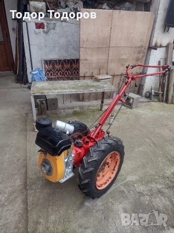 Мотоблок, мотофреза или мотокултиватор акме след основно сервизиране и рециклиране.