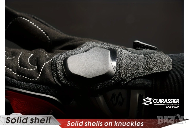 Мото Ръкавици с Протектори - Cuirassier Motorcycle Gloves Докосване на Екрани, Мотоциклетни, Унисекс, снимка 6 - Спортна екипировка - 52246819