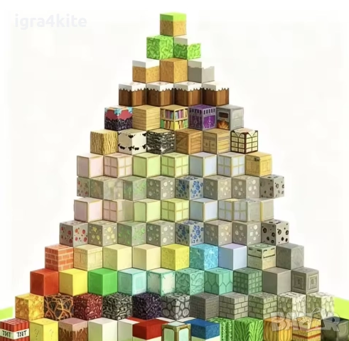 ТОП! Магнитни кубчета Майнкрафт 100 бр. в кутия Minecraft Magnetic Blocks за 34.99лв., снимка 4 - Образователни игри - 52753981