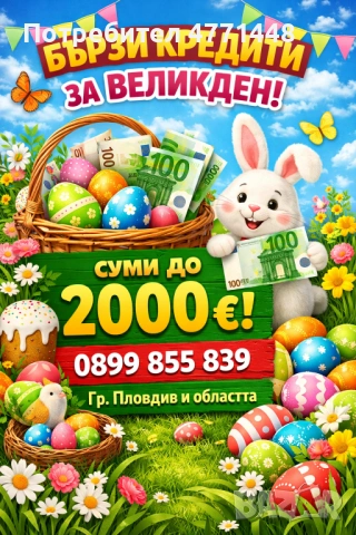 Великденски кредит за теб , снимка 2 - Кредити - 53942034
