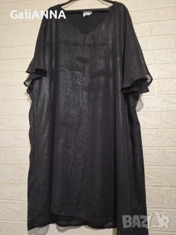 СТРАХОТНА СРЕБРИСТА РОКЛЯ 3XL-4XL, снимка 3 - Рокли - 51241663