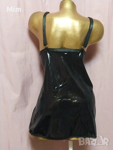 4XL К-т Черна рокля/ нощница / прашка и жартиери за бедра , снимка 5 - Бельо - 53626674