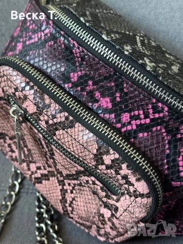 Steve Maddem, кожена чанта, банан с верига, която се откача, снимка 4 - Чанти - 51566199