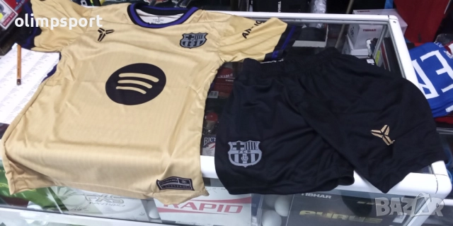 спортен екип Барселона нов тениска и шорти за дете 140 - 158см ръст Ямал спортно трико 