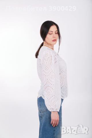 Дамска Дантелена Блуза, снимка 2 - Блузи с дълъг ръкав и пуловери - 45074752