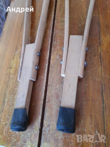 Стари дървени патерици #2, снимка 2 - Други ценни предмети - 44977359