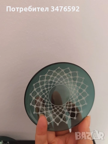 Сервиз за десерт зелено стъкло, снимка 2 - Сервизи - 53620960