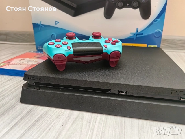 Продавам Playstation 4 Slim (PS4 Slim) + 1 бр. контролер и подарък игра, снимка 3 - PlayStation конзоли - 53007654