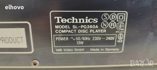 CD player Technics SL-PG360A, снимка 4 - Ресийвъри, усилватели, смесителни пултове - 48204124