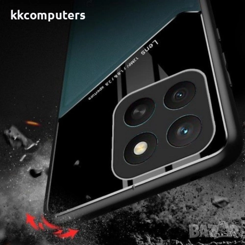 Honor X8c Удароустойчив Leather Coated PC + TPU Кожен Калъф и Протектор, снимка 3 - Калъфи, кейсове - 51496369