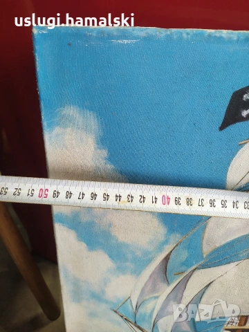 Картина платно/масло Кораб, снимка 5 - Антикварни и старинни предмети - 54049953