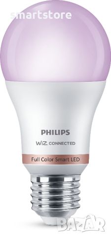 PHILIPS WIZ - 60W - 806lumen - E27 - смарт, пълноцветна, димируема , снимка 2 - Крушки - 46295532