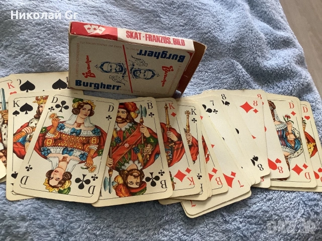 Карти за игра произведено в Германия в добро състояние 32 броя , снимка 4 - Колекции - 54134195